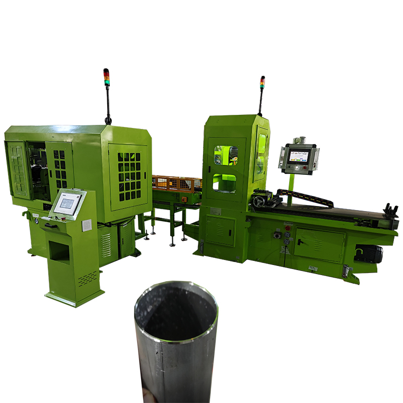 Integrated Automatic Pipe Processing Line: MC425CNC Pipe Cutting Machine + Double-Head Chamfering Machine Inline Solution